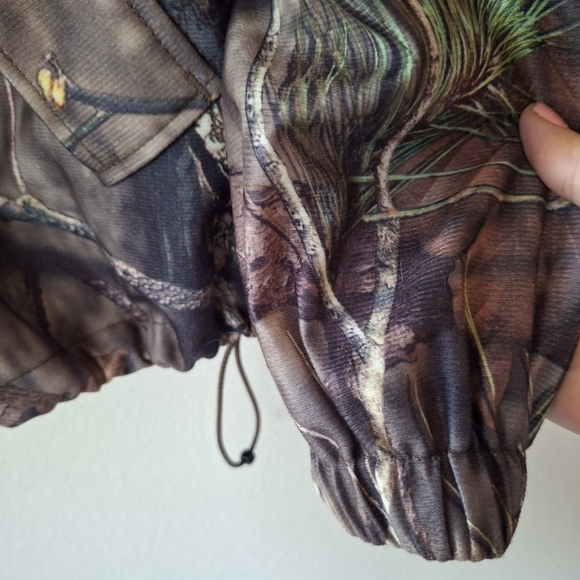 Herters Cabela's Mossy Oak Full Zip Hooded Camo Hunting Jacket Mens Size L - Picture 4 of 9